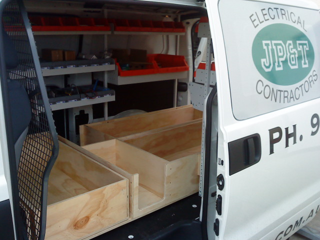 Owner wanted sliding drawers fitted for an easy storage solution